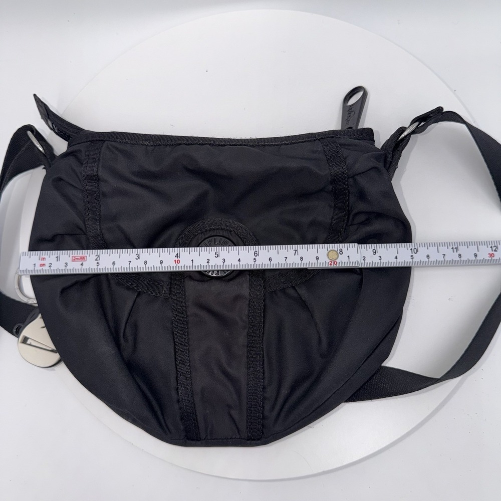 Kipling Women's Eneki Crossbody Black Small Nylon Bag Adjustable Strap Keychain - Picture 6 of 7
